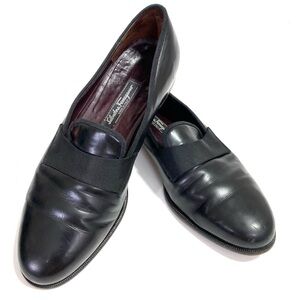 Salvatore Ferragamo Made In Italy Black Leather Loafers Men’s Dress Shoes Sz 10